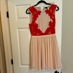 Ted Baker size 2 coral and blush Dress
